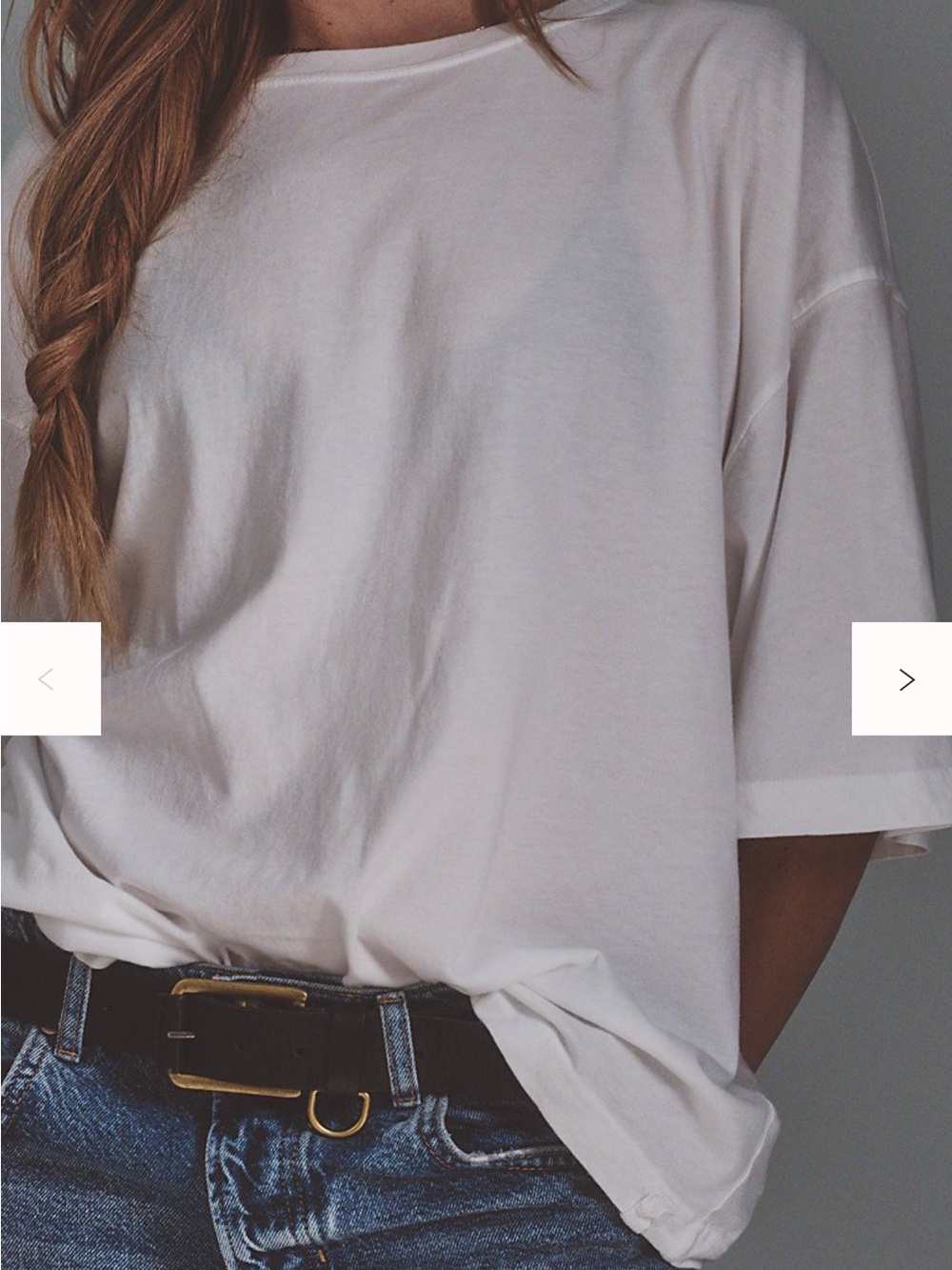 We The Free White Short Sleeve Oversize Crew Tee. Size XS.
